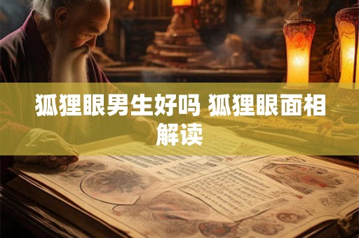 狐狸眼男生好吗 狐狸眼面相解读