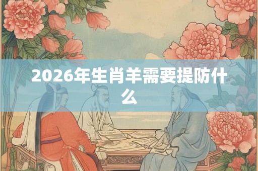 2026年生肖羊需要提防什么