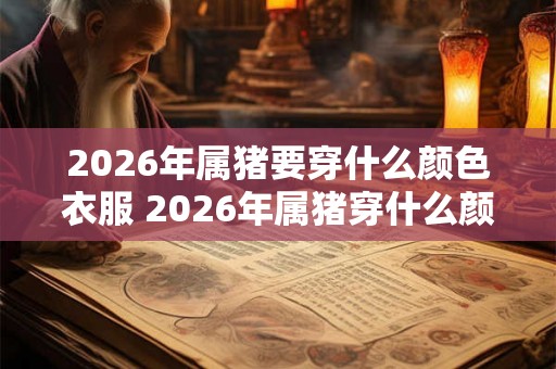 2026年属猪要穿什么颜色衣服 2026年属猪穿什么颜色