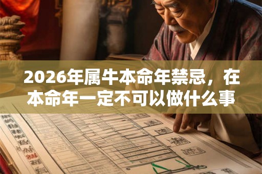 2026年属牛本命年禁忌，在本命年一定不可以做什么事？