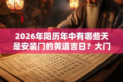 2026年阳历年中有哪些天是安装门的黄道吉日？大门什么颜色招财？