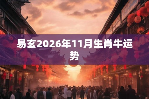 易玄2026年11月生肖牛运势