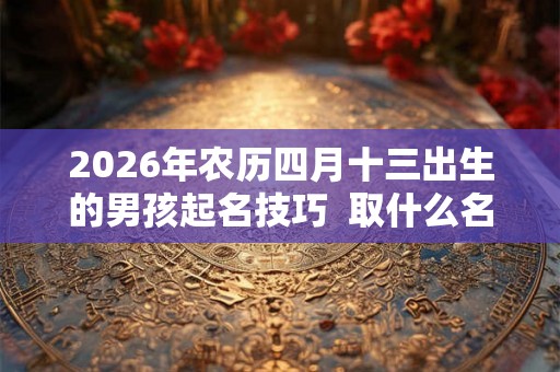2026年农历四月十三出生的男孩起名技巧  取什么名字好