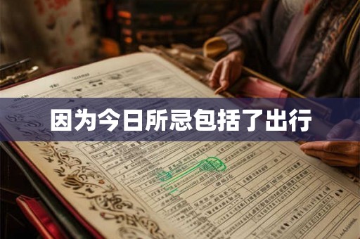 因为今日所忌包括了出行 因为今日所忌包括了出行