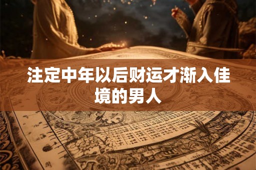 注定中年以后财运才渐入佳境的男人