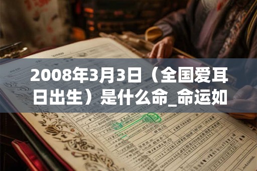 2008年3月3日（全国爱耳日出生）是什么命_命运如何