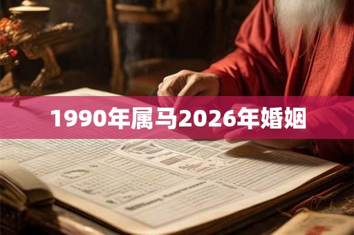 1990年属马2026年婚姻