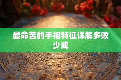 最命苦的手相特征详解多败少成