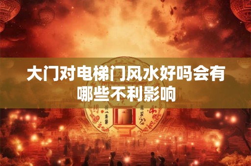大门对电梯门风水好吗会有哪些不利影响
