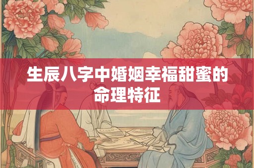 生辰八字中婚姻幸福甜蜜的命理特征