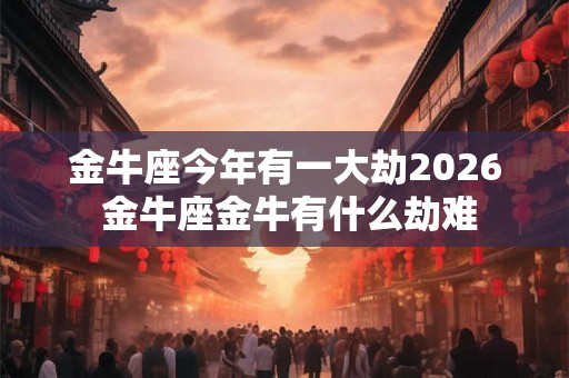 金牛座今年有一大劫2026 金牛座金牛有什么劫难