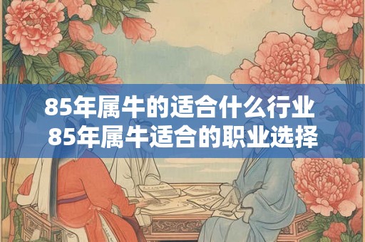 85年属牛的适合什么行业 85年属牛适合的职业选择