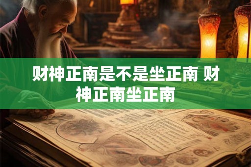 财神正南是不是坐正南 财神正南坐正南