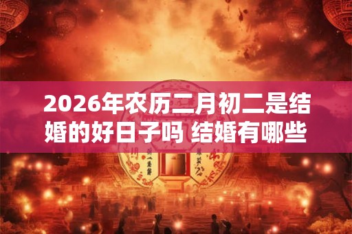 2026年农历二月初二是结婚的好日子吗 结婚有哪些禁忌