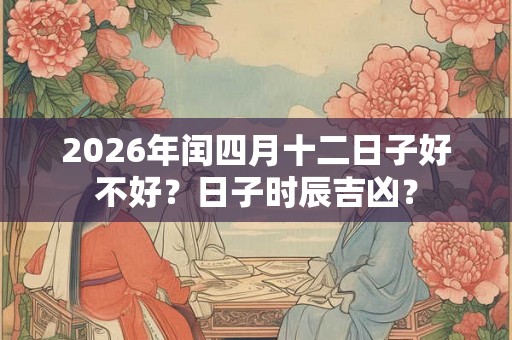 2026年闰四月十二日子好不好？日子时辰吉凶？