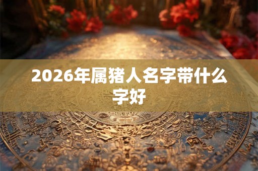 2026年属猪人名字带什么字好 2026年属猪人名字带什么字好