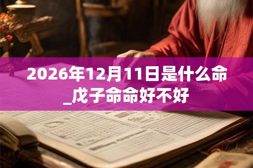 2026年12月11日是什么命_戊子命命好不好 2026年12月11日是什么命_戊子命命好不好