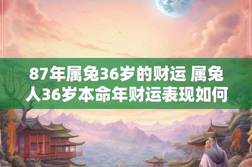 87年属兔36岁的财运 属兔人36岁本命年财运表现如何 87年属兔36岁的财运 属兔人36岁本命年财运表现如何