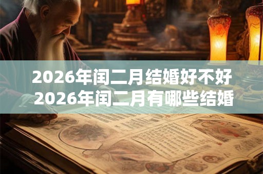 2026年闰二月结婚好不好 2026年闰二月有哪些结婚吉日