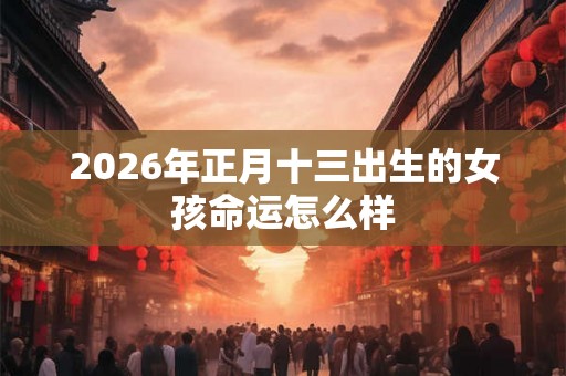 2026年正月十三出生的女孩命运怎么样 2026年正月十三出生的女孩命运怎么样