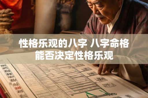 性格乐观的八字 八字命格能否决定性格乐观
