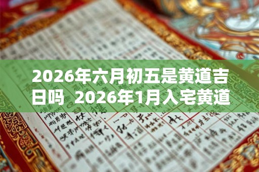 2026年六月初五是黄道吉日吗  2026年1月入宅黄道吉日