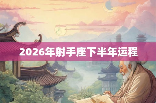 2026年射手座下半年运程 2026年射手座下半年运程