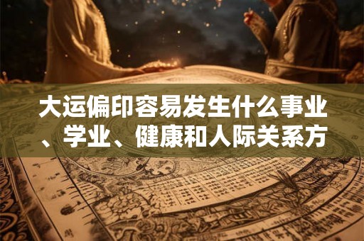 大运偏印容易发生什么事业、学业、健康和人际关系方面的情况？