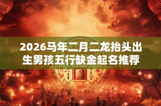 2026马年二月二龙抬头出生男孩五行缺金起名推荐