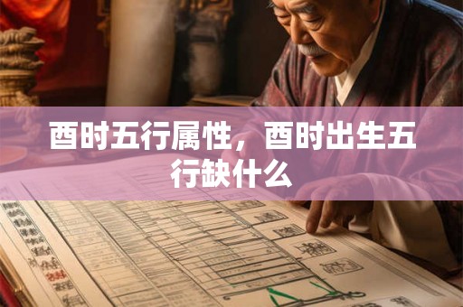 酉时五行属性，酉时出生五行缺什么