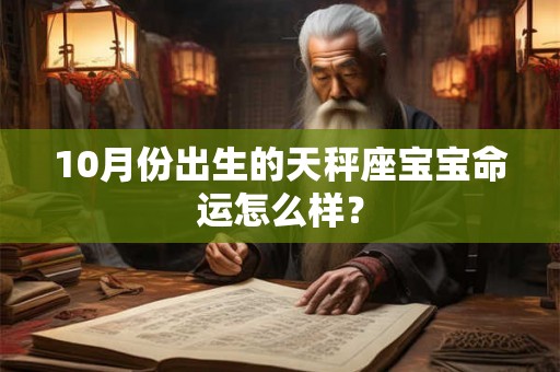 10月份出生的天秤座宝宝命运怎么样？