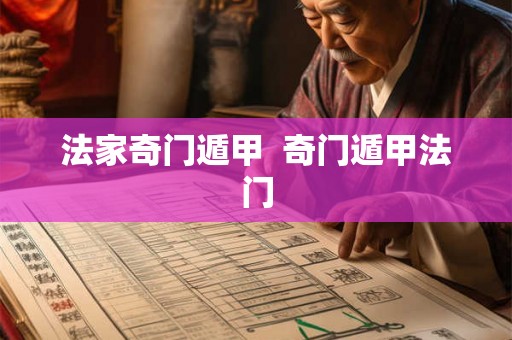 法家奇门遁甲  奇门遁甲法门