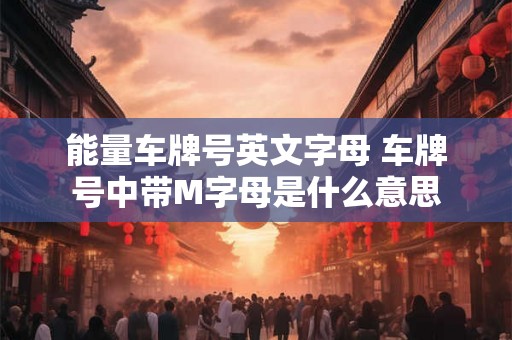 能量车牌号英文字母 车牌号中带M字母是什么意思