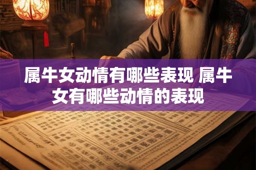 属牛女动情有哪些表现 属牛女有哪些动情的表现