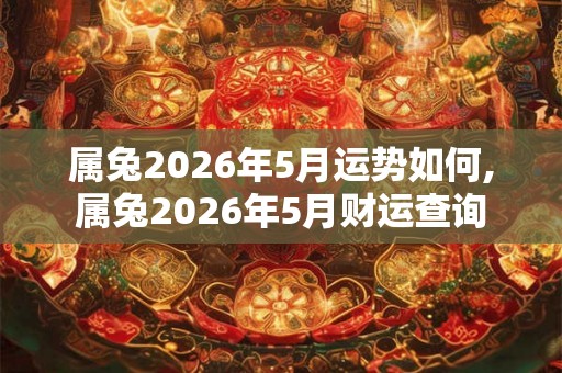 属兔2026年5月运势如何,属兔2026年5月财运查询