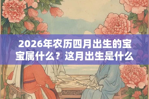 2026年农历四月出生的宝宝属什么？这月出生是什么命？