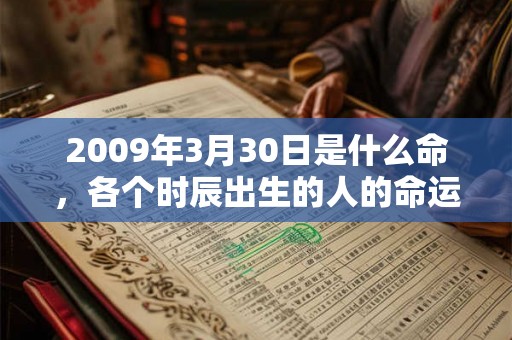 2009年3月30日是什么命，各个时辰出生的人的命运