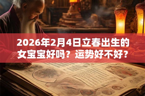 2026年2月4日立春出生的女宝宝好吗？运势好不好？