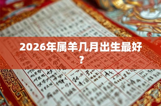 2026年属羊几月出生最好? 2026年属羊几月出生最好?