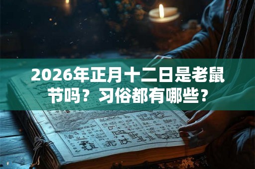 2026年正月十二日是老鼠节吗？习俗都有哪些？