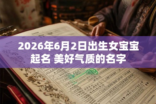 2026年6月2日出生女宝宝起名 美好气质的名字