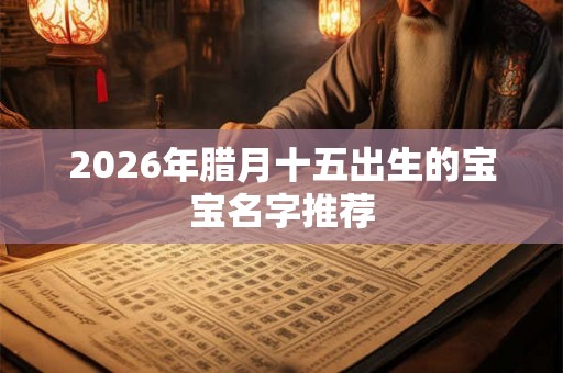 2026年腊月十五出生的宝宝名字推荐