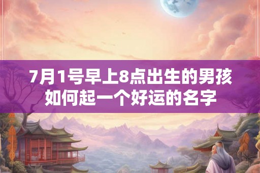 7月1号早上8点出生的男孩如何起一个好运的名字 7月1号早上8点出生的男孩如何起一个好运的名字