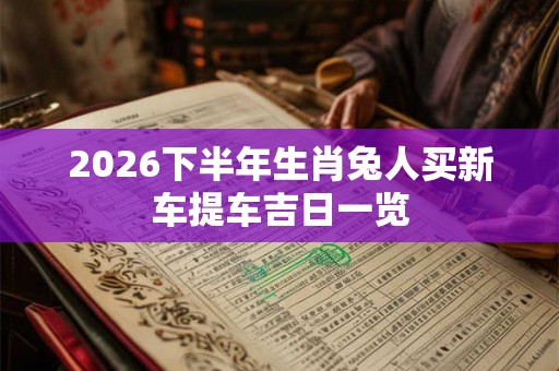 2026下半年生肖兔人买新车提车吉日一览