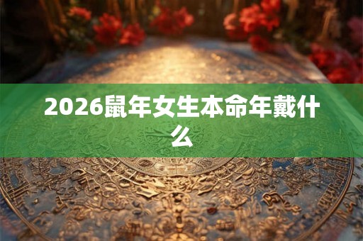 2026鼠年女生本命年戴什么