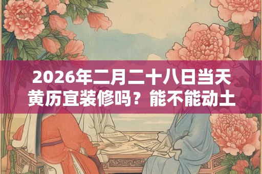 2026年二月二十八日当天黄历宜装修吗？能不能动土？