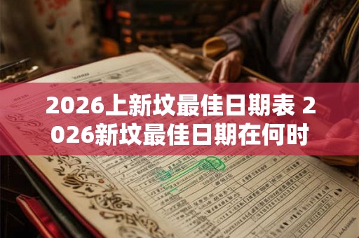 2026上新坟最佳日期表 2026新坟最佳日期在何时