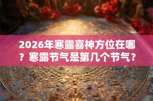 2026年寒露喜神方位在哪？寒露节气是第几个节气？
