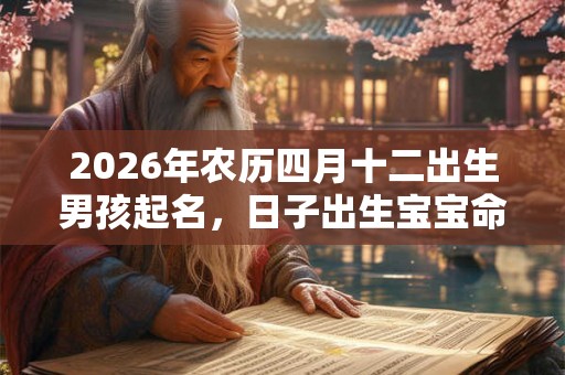 2026年农历四月十二出生男孩起名，日子出生宝宝命运！
