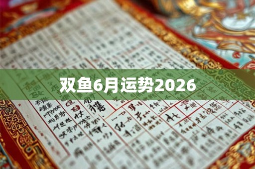 双鱼6月运势2026